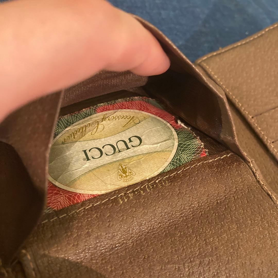 80s GUCCI グッチ　 small wallet 折りたたみ財布