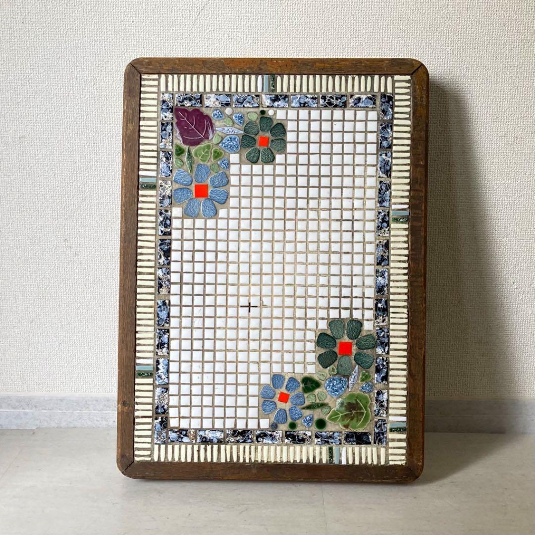 レトロ ストーブ台 木枠 タイル張り 古民家 薪ストーブ レトロポップ 白系