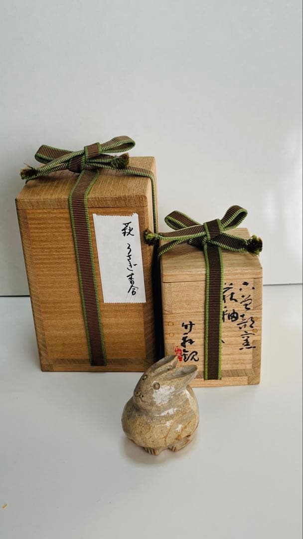 c674 水指 美濃伊賀 山吹窯 佐治光寿 木箱 茶道具 古物 佐治光寿作