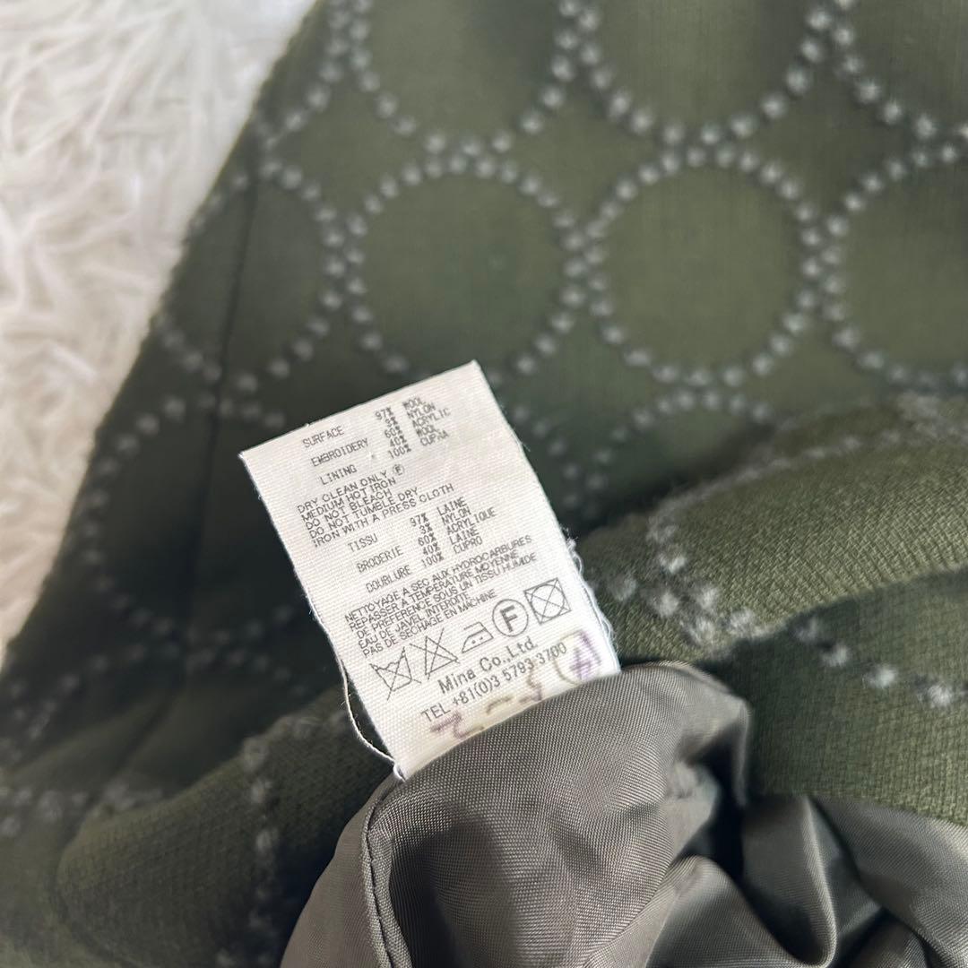 美品✨ミナペルホネン タンバリン 刺繍 スカート 36 ウール ナイロン