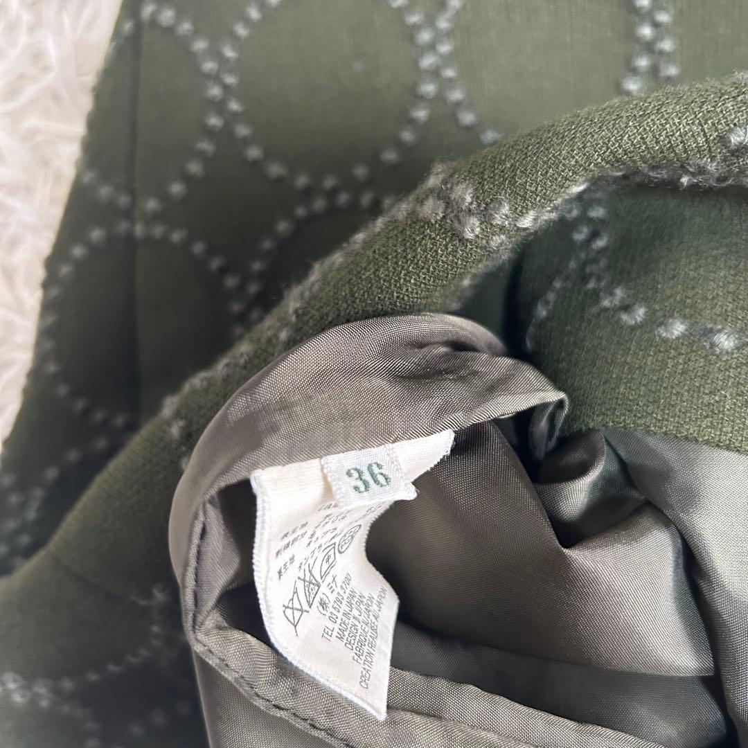 美品✨ミナペルホネン タンバリン 刺繍 スカート 36 ウール ナイロン