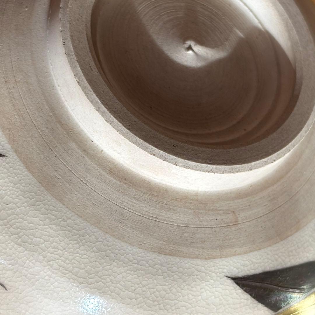 仁清写 南天文 茶碗 芳山作 抹茶碗 茶道具 共箱(98Dc)