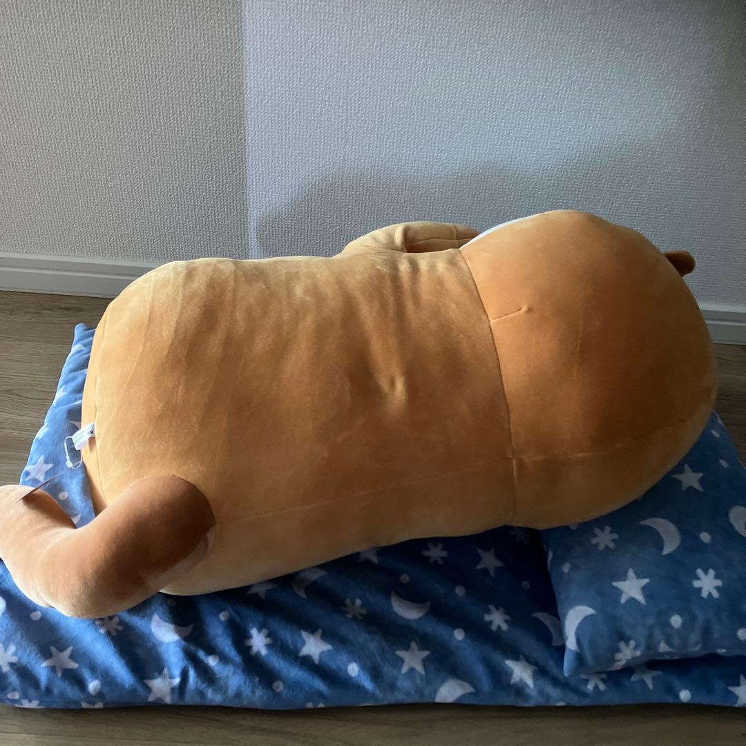 【値下げ不可】可愛い嘘のカワウソ 大きな添い寝ぬいぐるみ(おふとんとまくら付き)