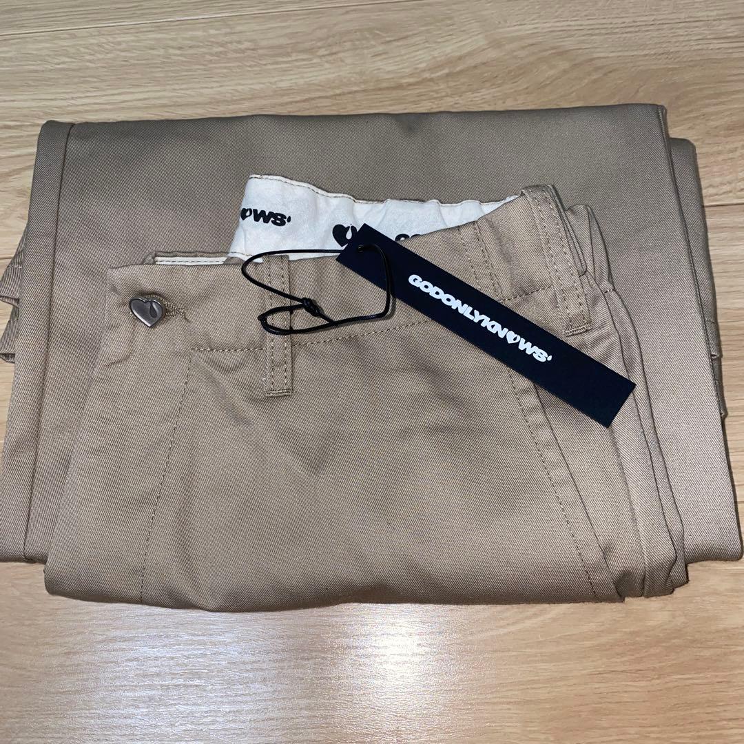 GODONLYKNOWS CHINO PANTS ベージュ チノパン Mサイズ