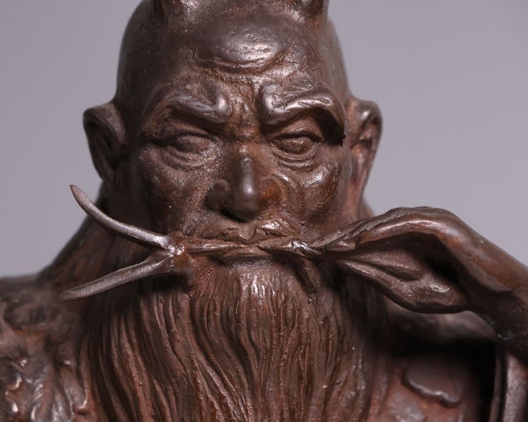 高岡銅器 堺幸山 鋳造 神農像 銅像 全高29cm 薬祖神【MA866】 - メルカリ