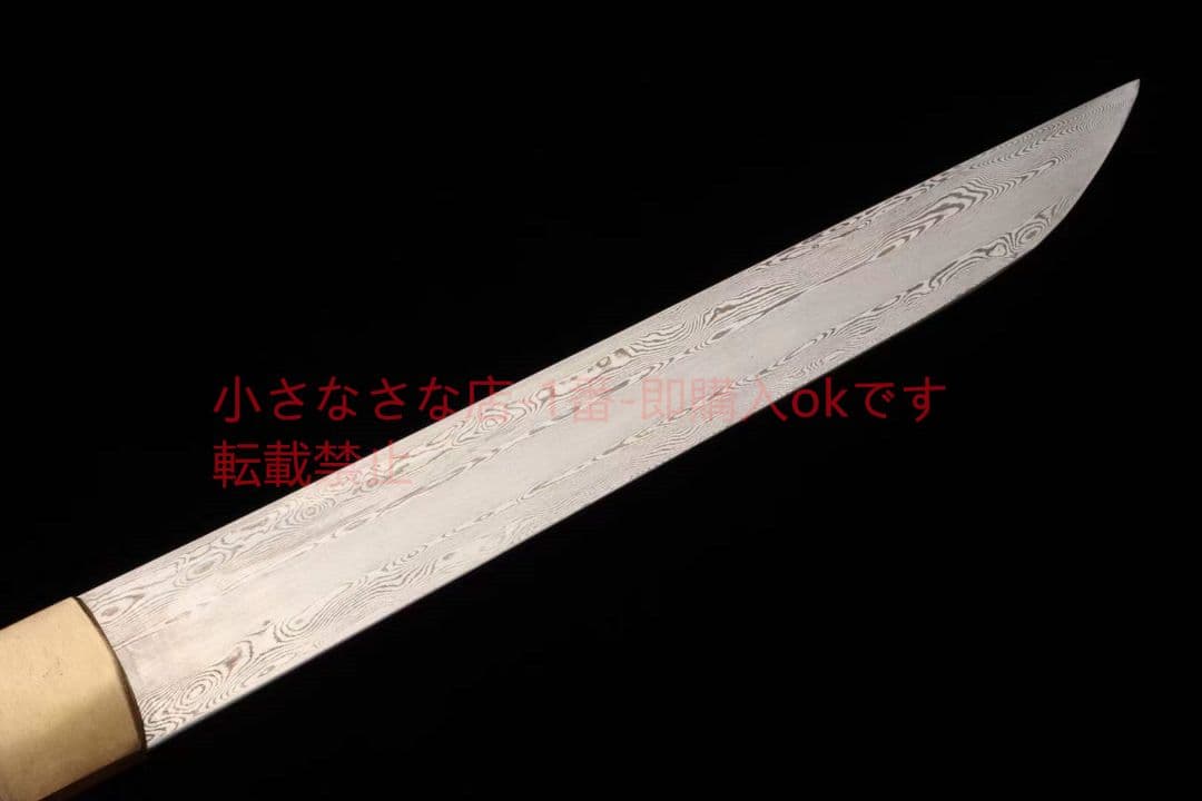 8インチ新型酸枝木模様鋼短刀小刀  古兵器 刀装具 日本刀 模造刀 居合刀