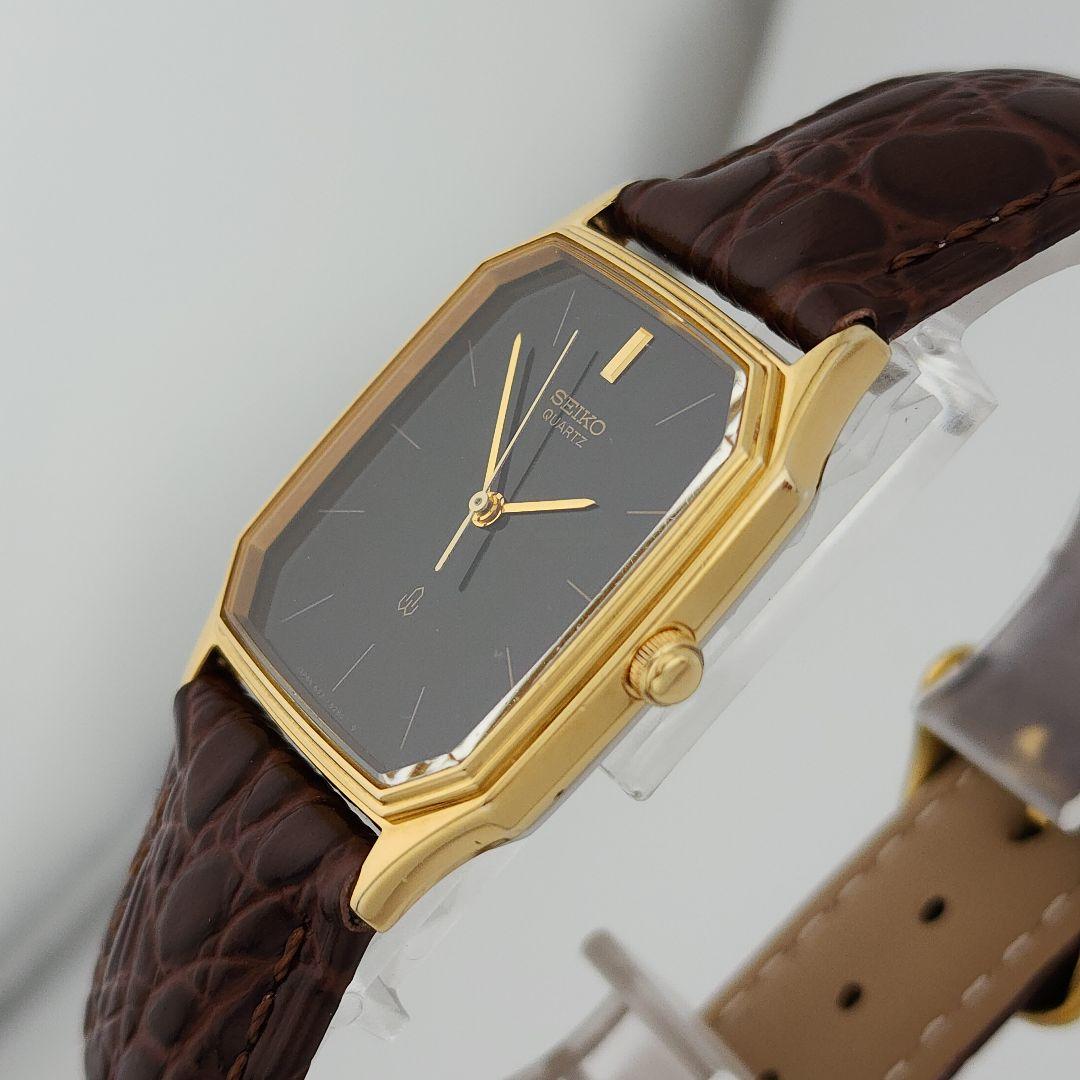 希少【新品電池】 SEIKO メンズ 腕時計 オクタゴン ゴールド 新品ベルト
