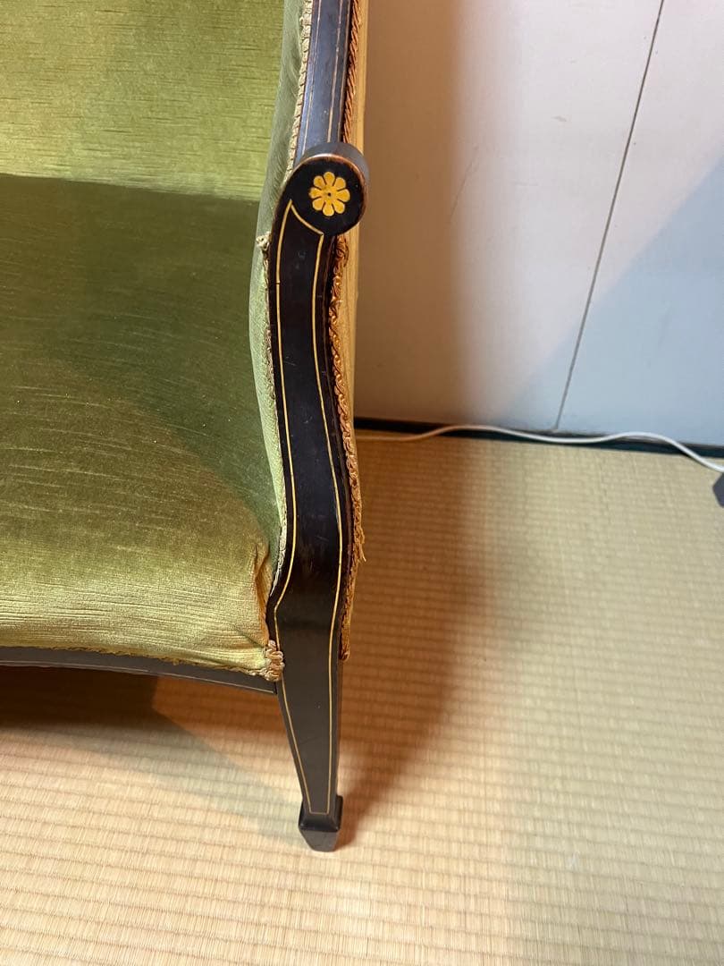 アールデコ 2人掛けソファー 1920年代製 当時物￼送料込み