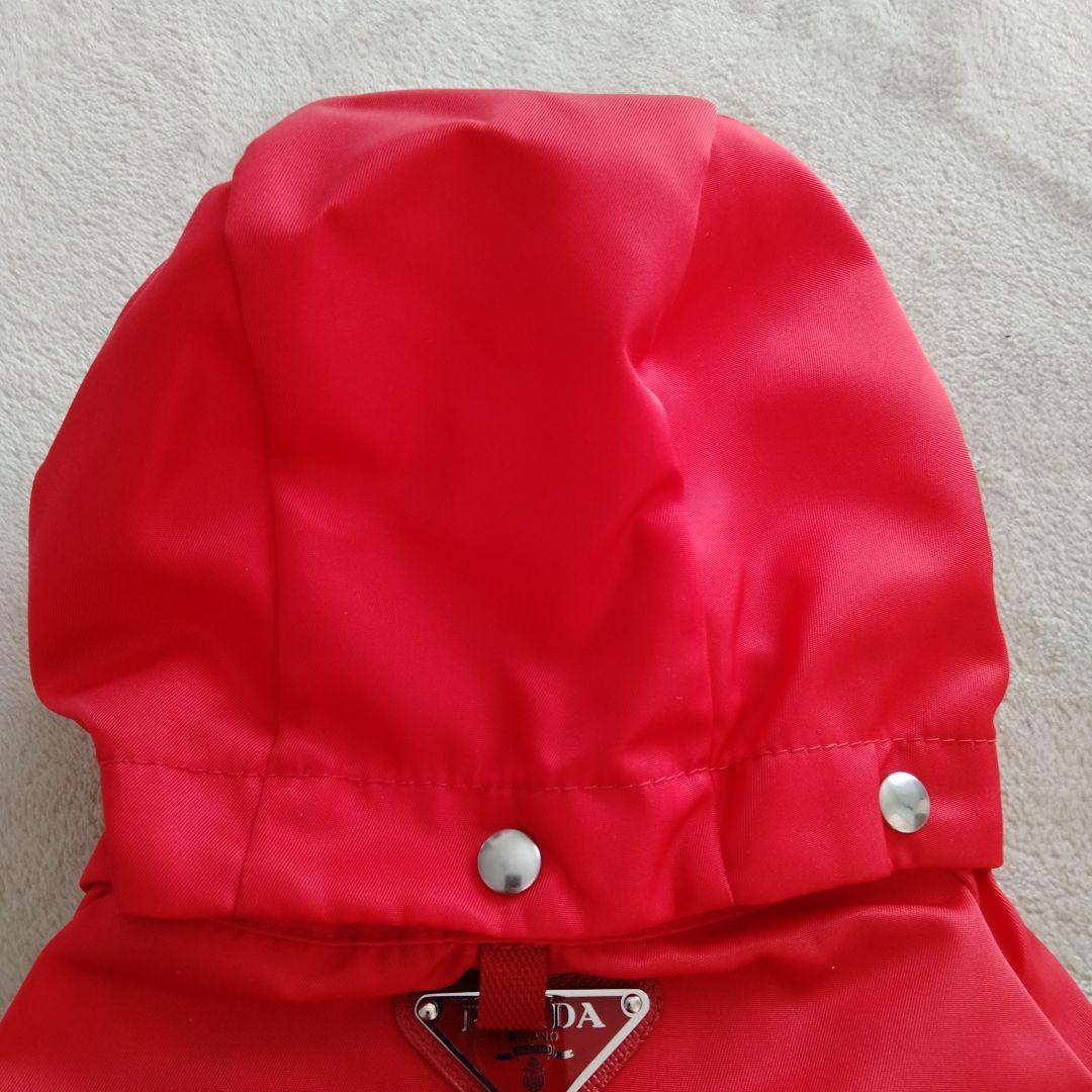 未使用品】PRADA ペット レインコート ウィンドブレーカー レッド