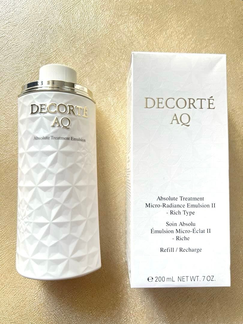 新品 デコルテ AQアブソリュート エマル ジョンIIリッチタイプ乳液　付替え 新品 デコルテ AQアブソリュート エマル ジョンIIリッチタイプ乳液 付