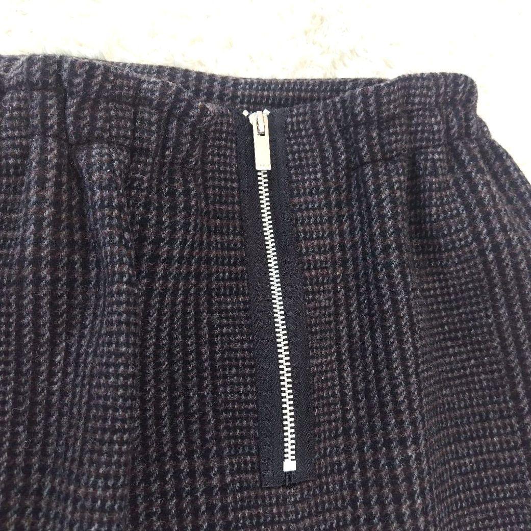 Sacai サカイ ウール　アシンメトリースカート グレンチェック　３