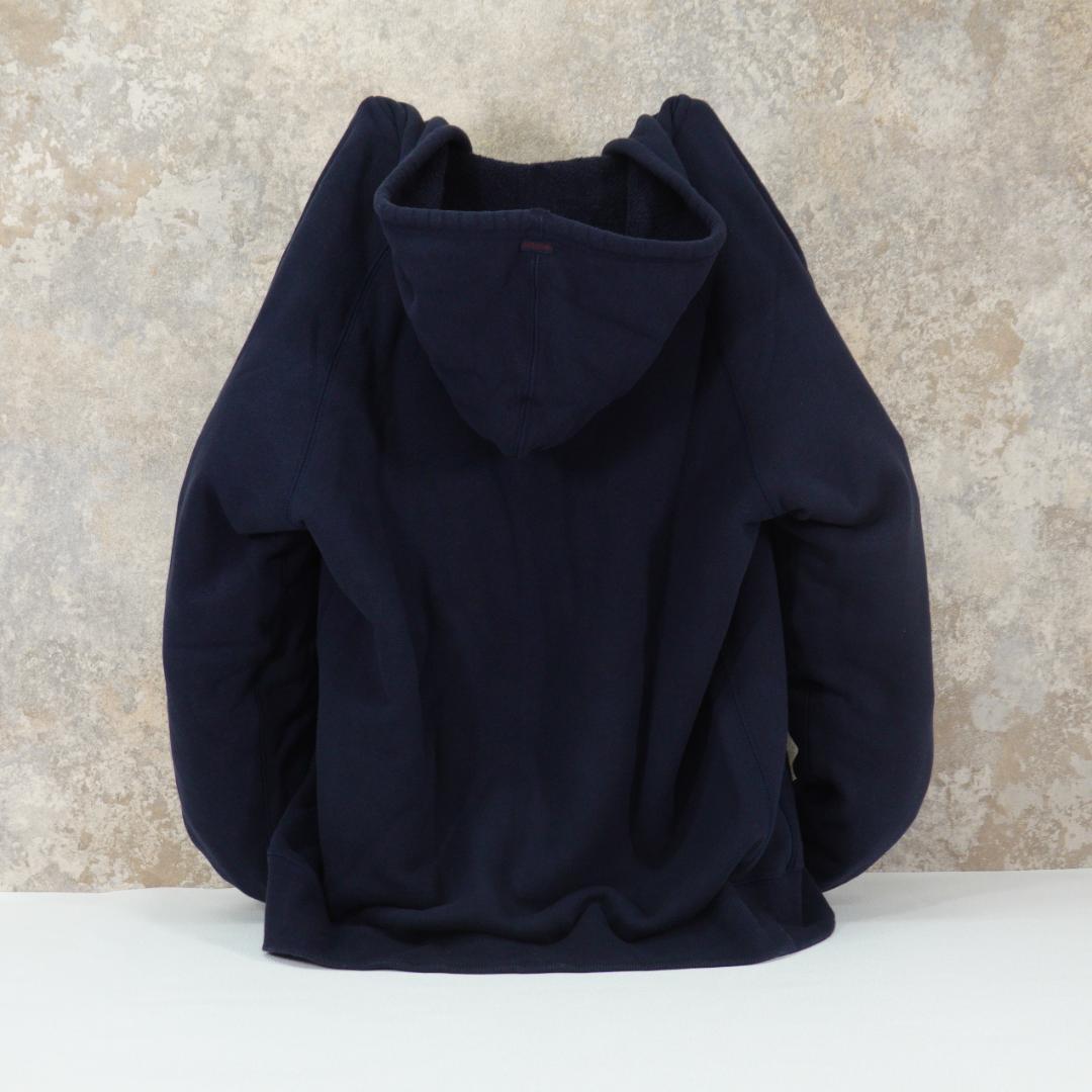 papas 日本製 スウェットジップパーカー L ネイビー ロゴ ワッペン