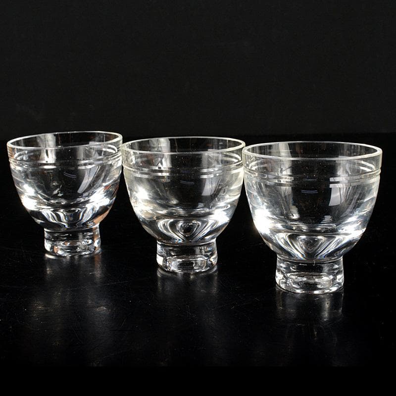 クリスタルガラス 冷酒グラス 酒杯 煎茶器 6客 桐箱付 V 6238