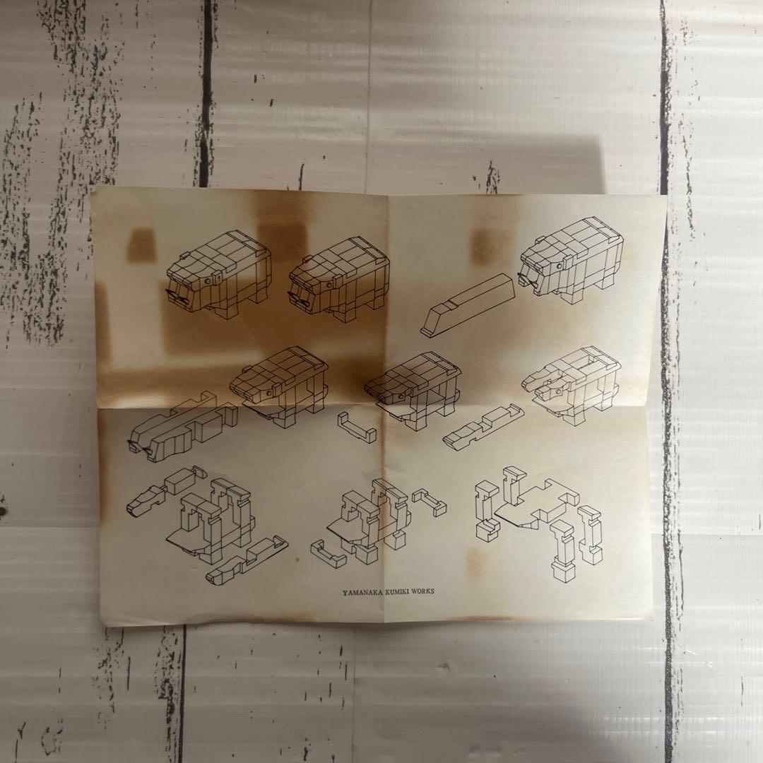 山中組木 yamanaka kumiki 動物セット ブタ カバ ゾウ ライオン