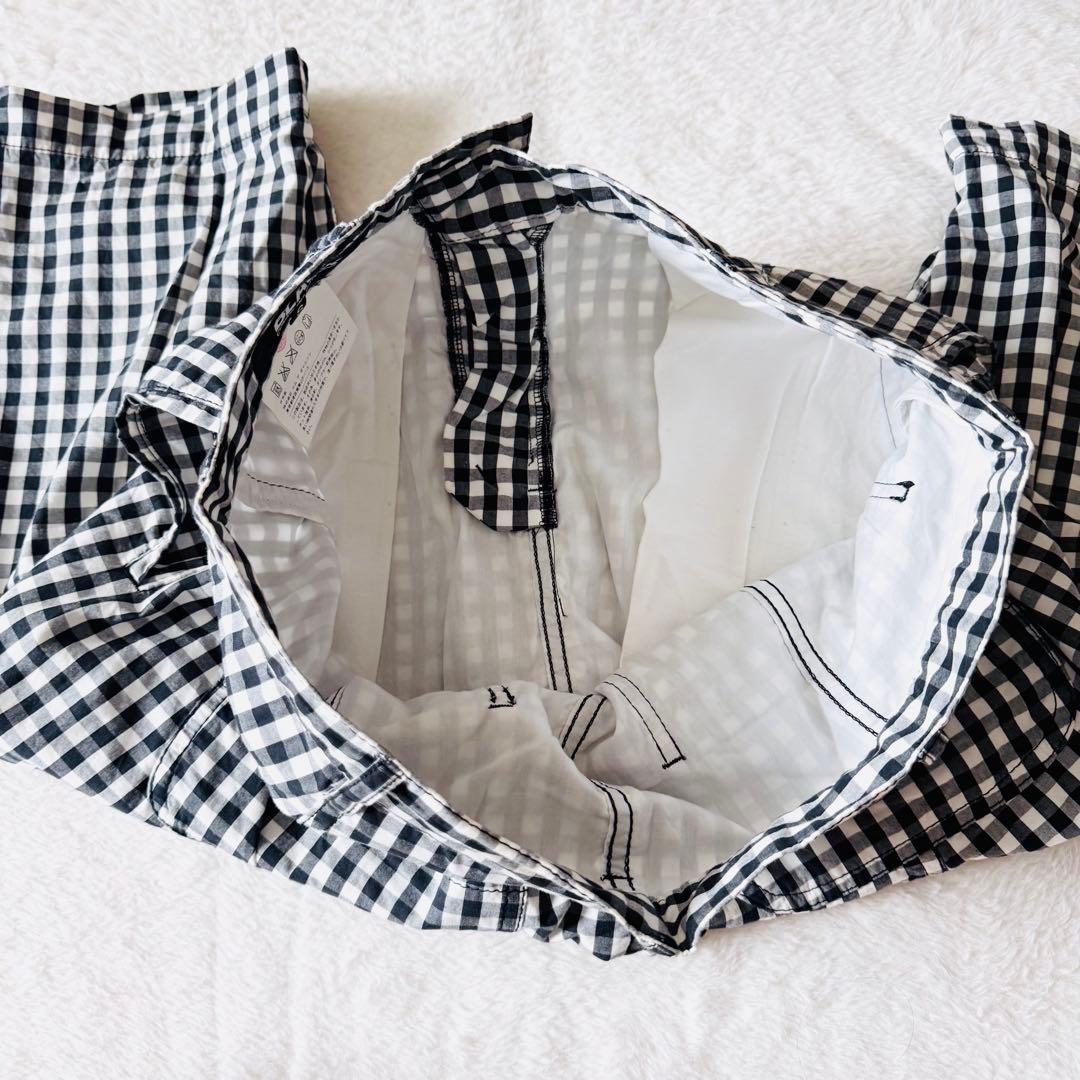 【AD2008】 ブラックコムデギャルソン サルエルパンツ ギンガムチェック S