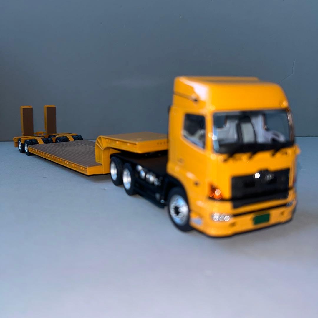 1/50 日野プロフィアハイルーフSS 6×4 &16輪中低床トレーラ日通カラー