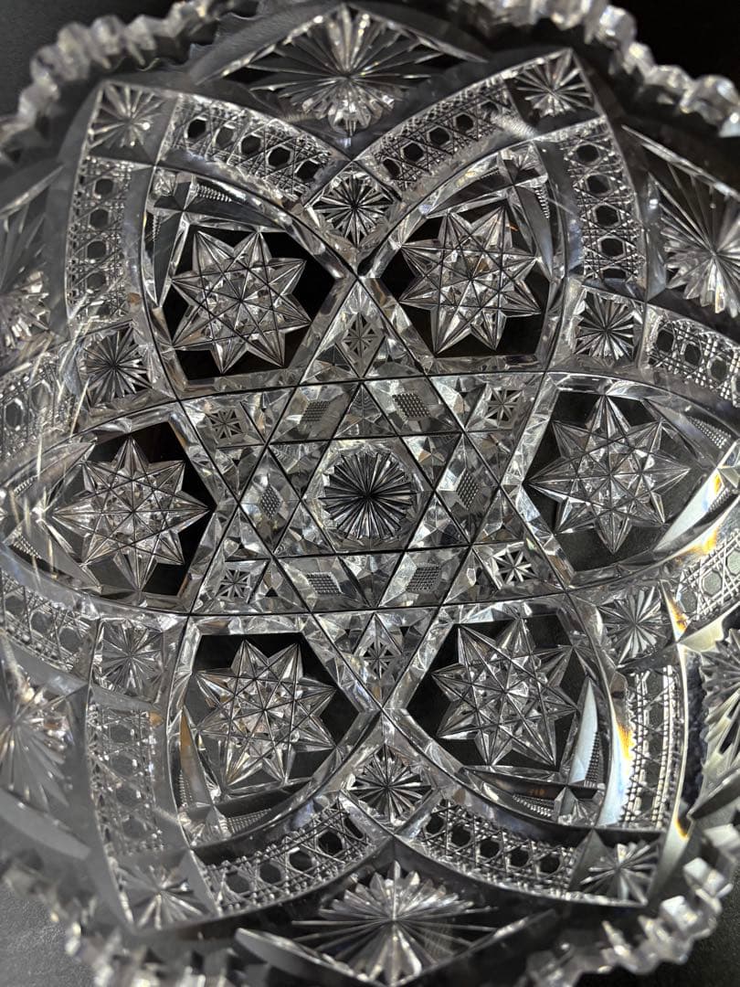 作者不詳クリスタルガラスギヤマン細密文様鉢 - メルカリ