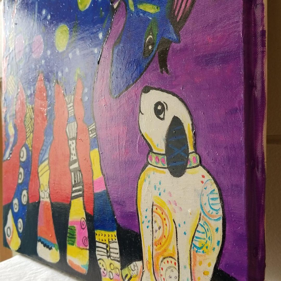 油絵 ゆ(o^^o)☆様専用確認 ベストフレンド馬と犬