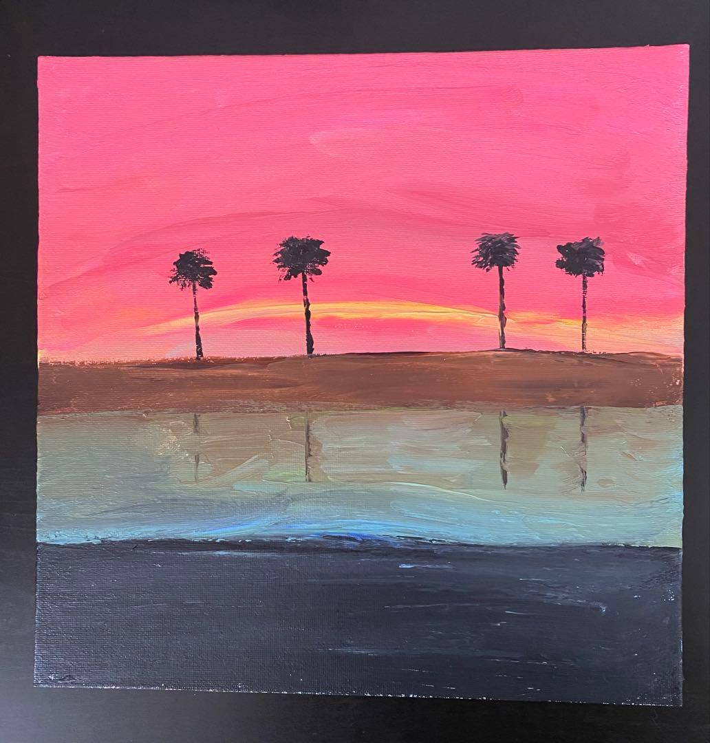 原画/抽象画/モダンアート/現代アート/アクリル画 Magic hour 海 空