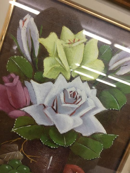 中島達幸　絵画　薔薇　油絵　インテリア