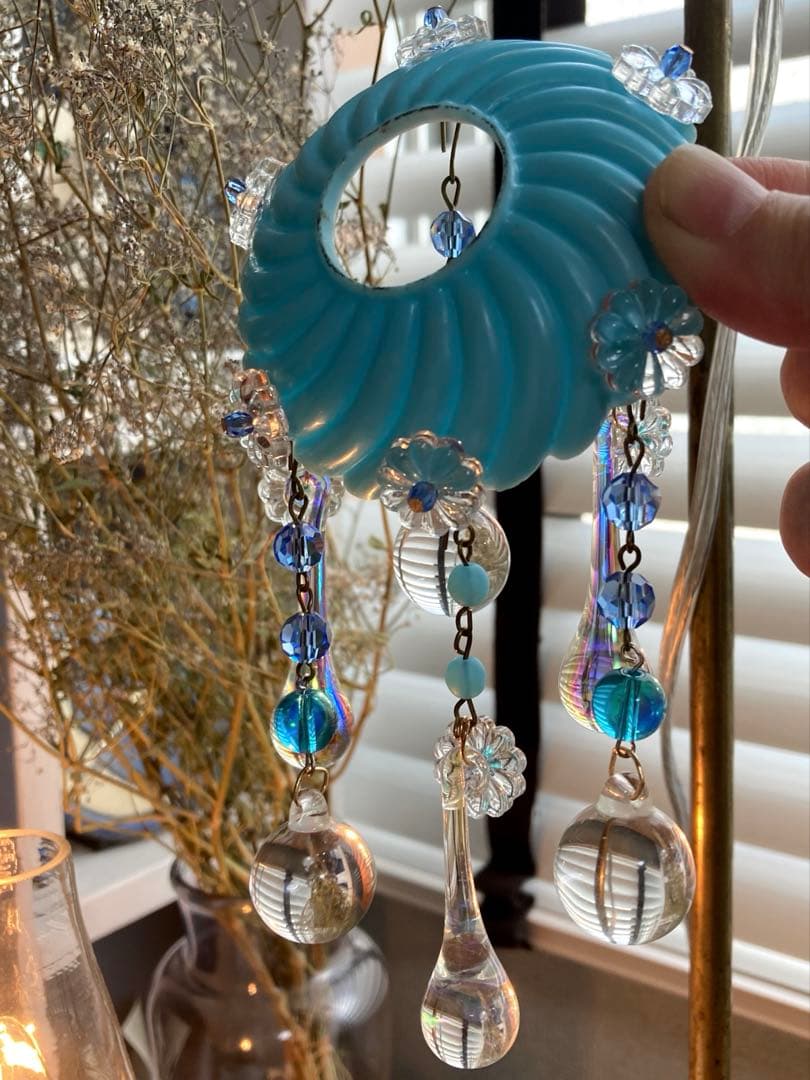 ミニシャンデリア 19世紀 フランス オパールセント アンティーク 超