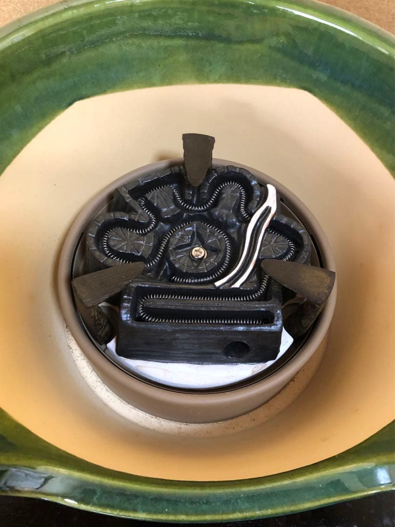 《R》茶道具 織部B 野々田式 風炉型電熱器 元箱　260109き2