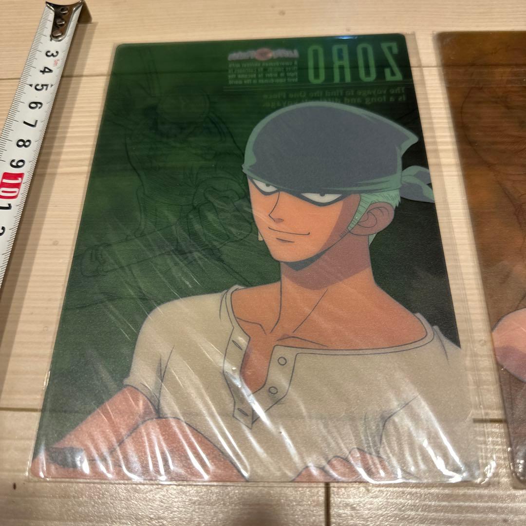 ワンピース 下敷きセット レトロ 2点 ゾロ ルフィ