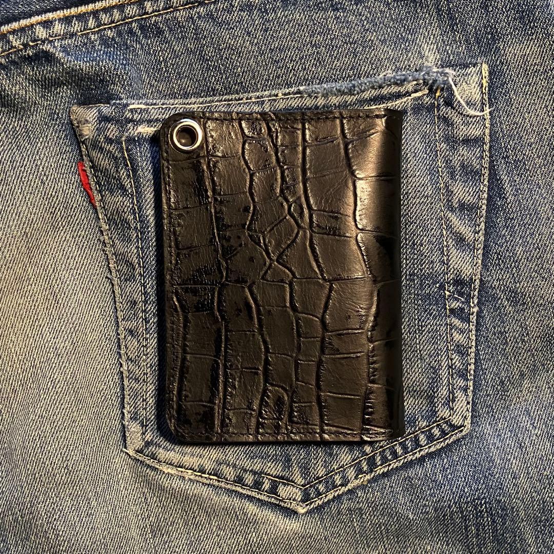 お札が折れない！ミドルトラッカーウォレット アポロコンチョ シルバー925