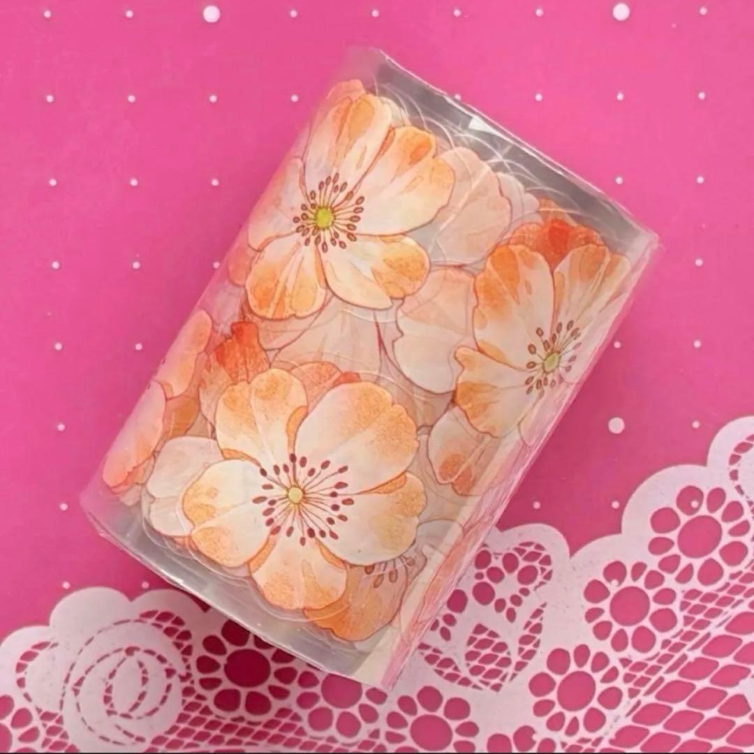 PET 风之灵 6cm×6m ダイカット 海外マステ 海外マスキングテープ 花