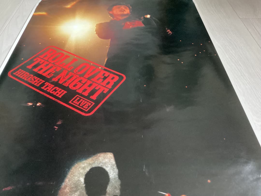 ★ポスター/舘ひろし/ROLL OVER THE NIGHT/1981/ピン穴有