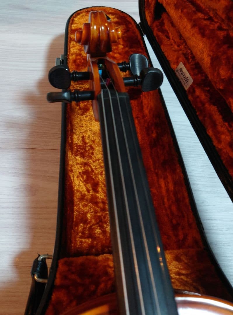 高級 バイオリン 鈴木 No.280 4/4 証明ラベル有、弓ケース付 定価7万