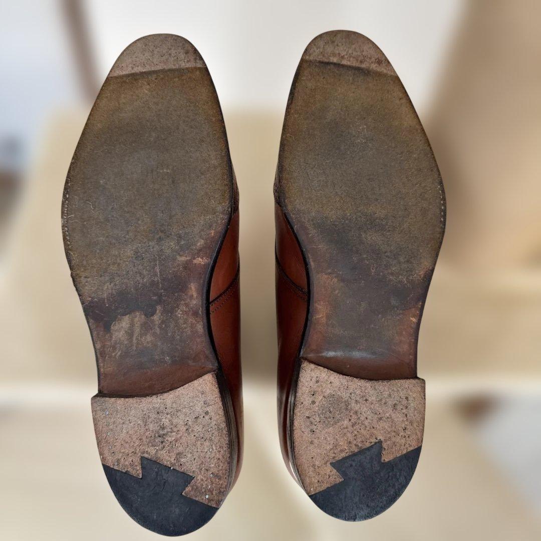 エドワードグリーン　ウィングチップモンクストラップシューズ　ブラウン６D