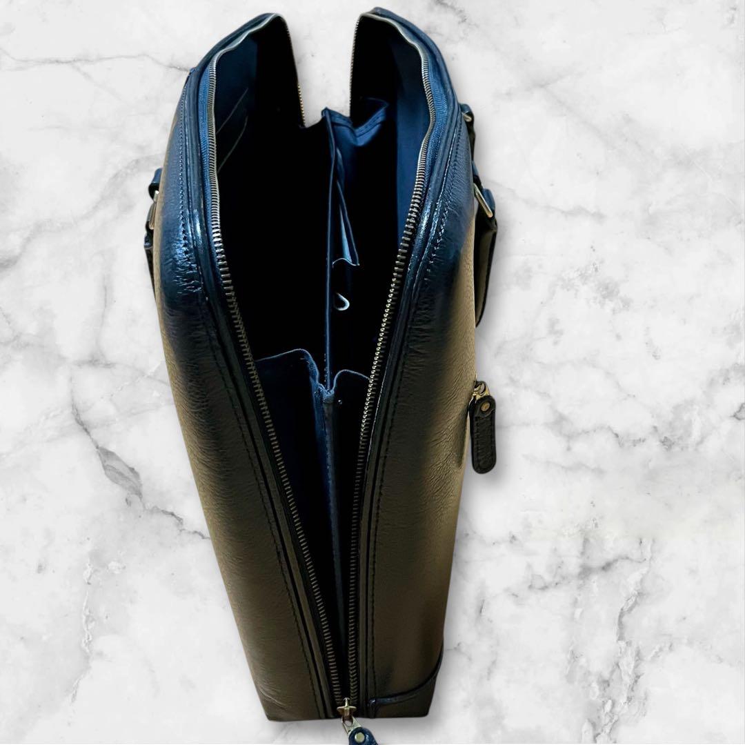 【美品】PORTER ポーター カミー ブリーフケース 革 ブラック