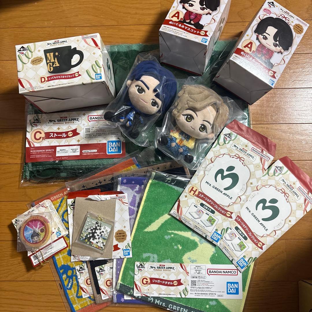 ミセス　グリーンアップル　一番くじ　マグカップ　ストール　マスコット は*え様 ミセス 一番くじ Mrs. GREEN APPLE MAGICAL W - メルカリ