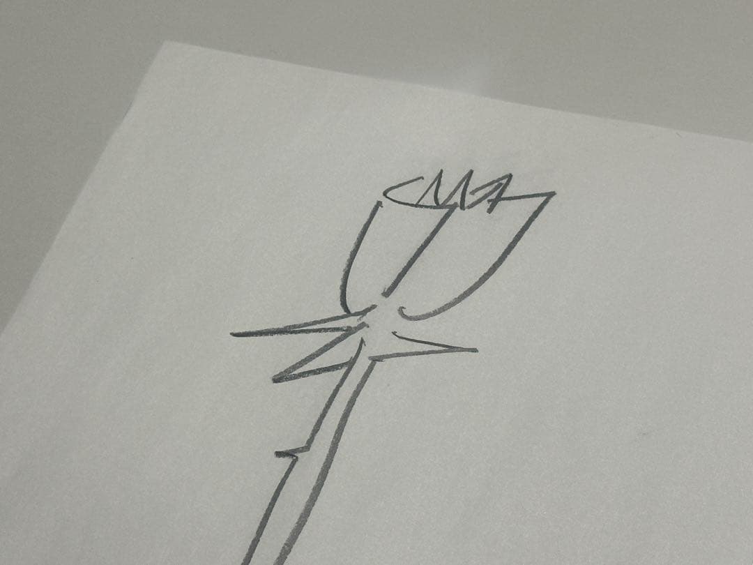 画家 山口一郎 原画 ドローイング バラの花 A4