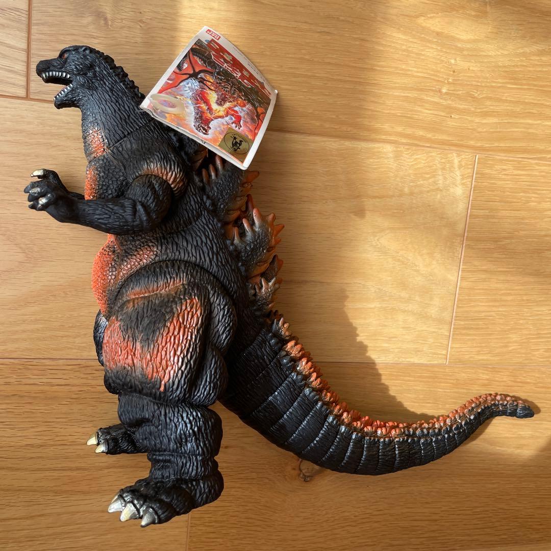 【希少タグ付】1995年 バーニングゴジラ ソフビ フィギュア 東宝