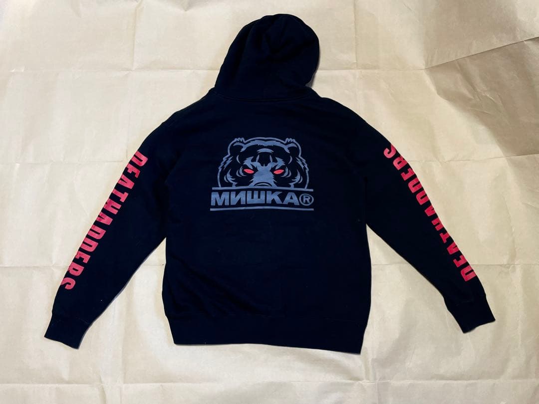 MISHKA×戸山香澄 コラボ パーカー バンドリ 激ロック スウェット 黒