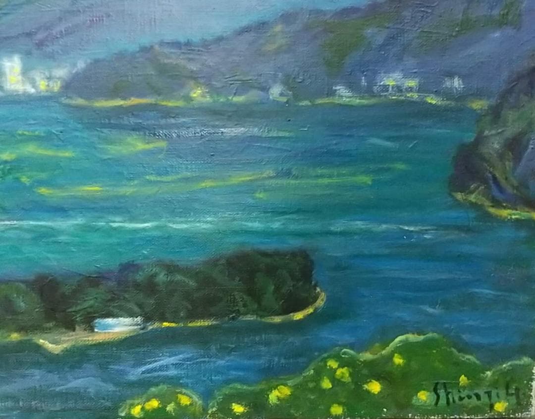 「戸田村風景」P10 絵画 油絵 油彩画 風景画 富士山