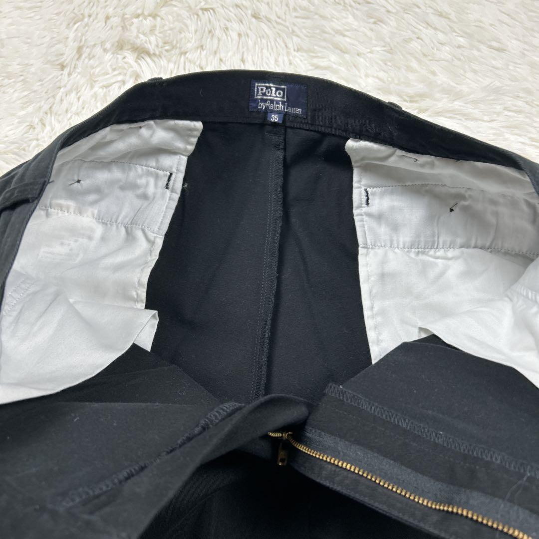 90s 未使用級 ポロバイラルフローレン クラシックチノ W35 黒 ブラック