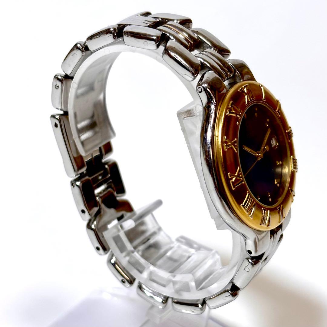 稼働 FENDI 900G メンズ腕時計 デイト コンビカラー FFロゴ QZ