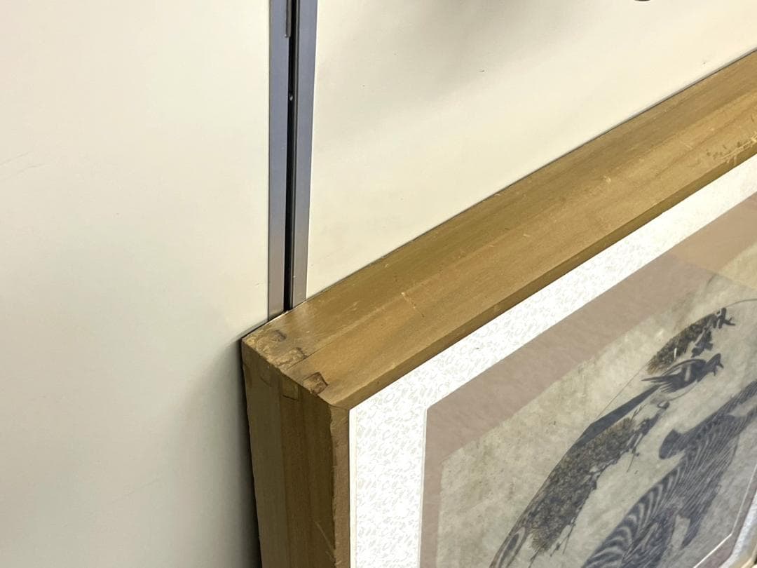 時代物 李朝 水墨画 虎 鳥 韓モノ 骨董 古玩 無銘