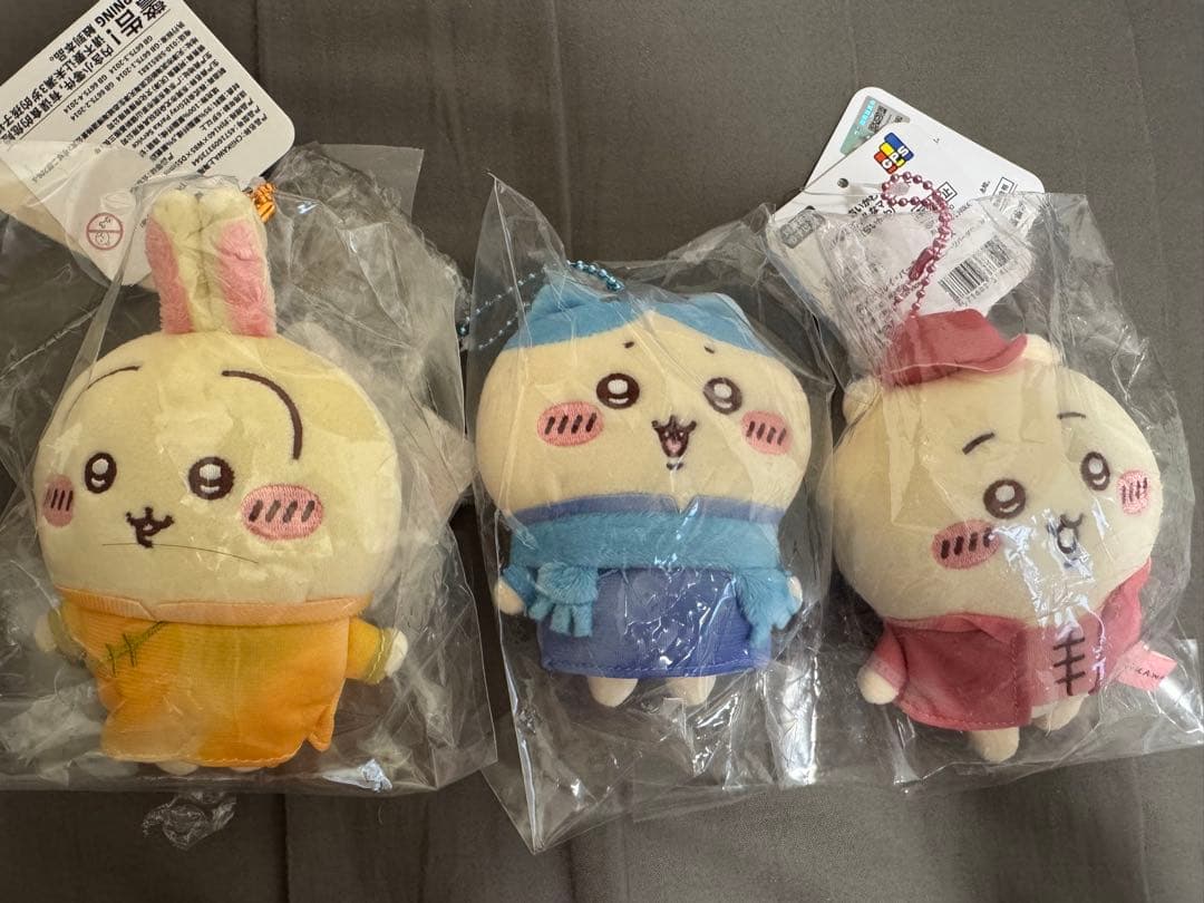 上海限定】ちいかわ レトロぬいぐるみマスコット 3点セット