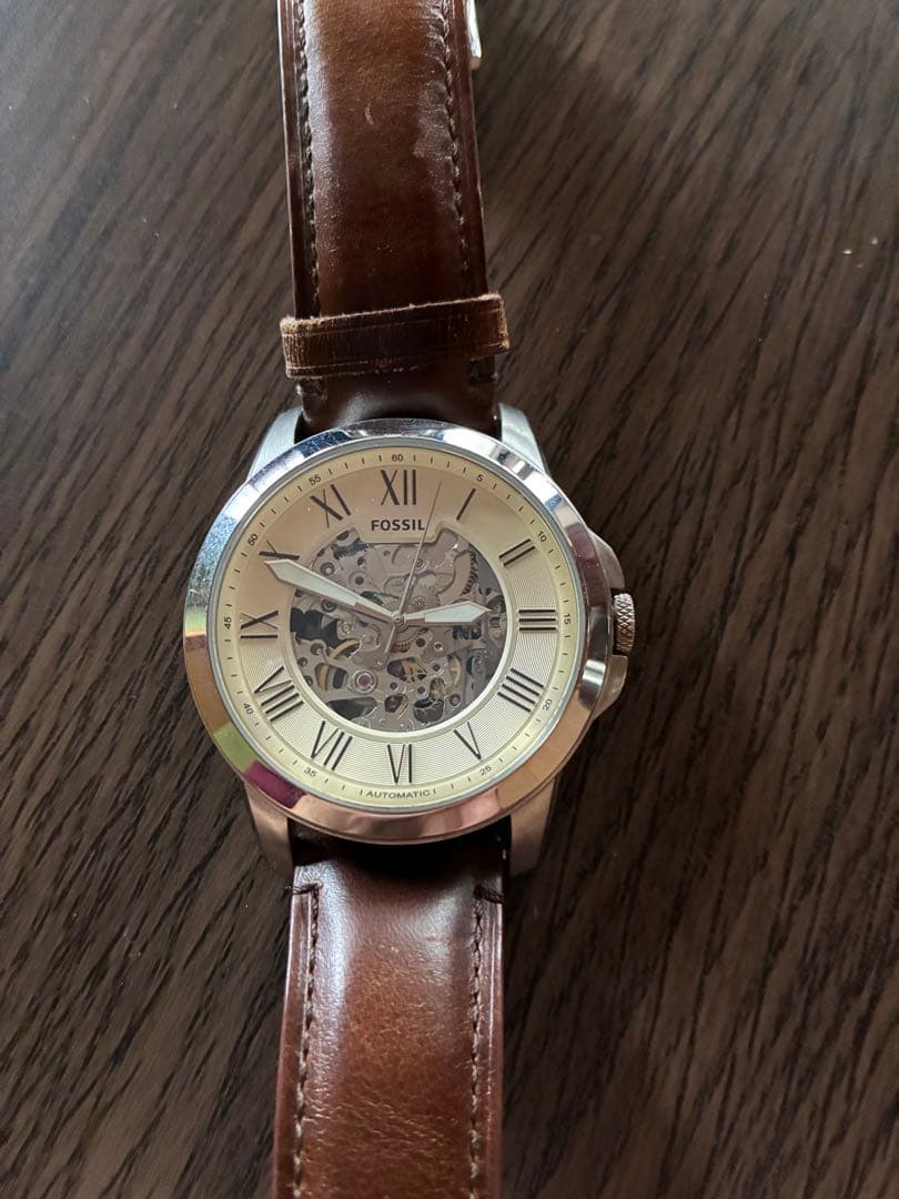 FOSSIL 自動巻き 腕時計 ブラウン