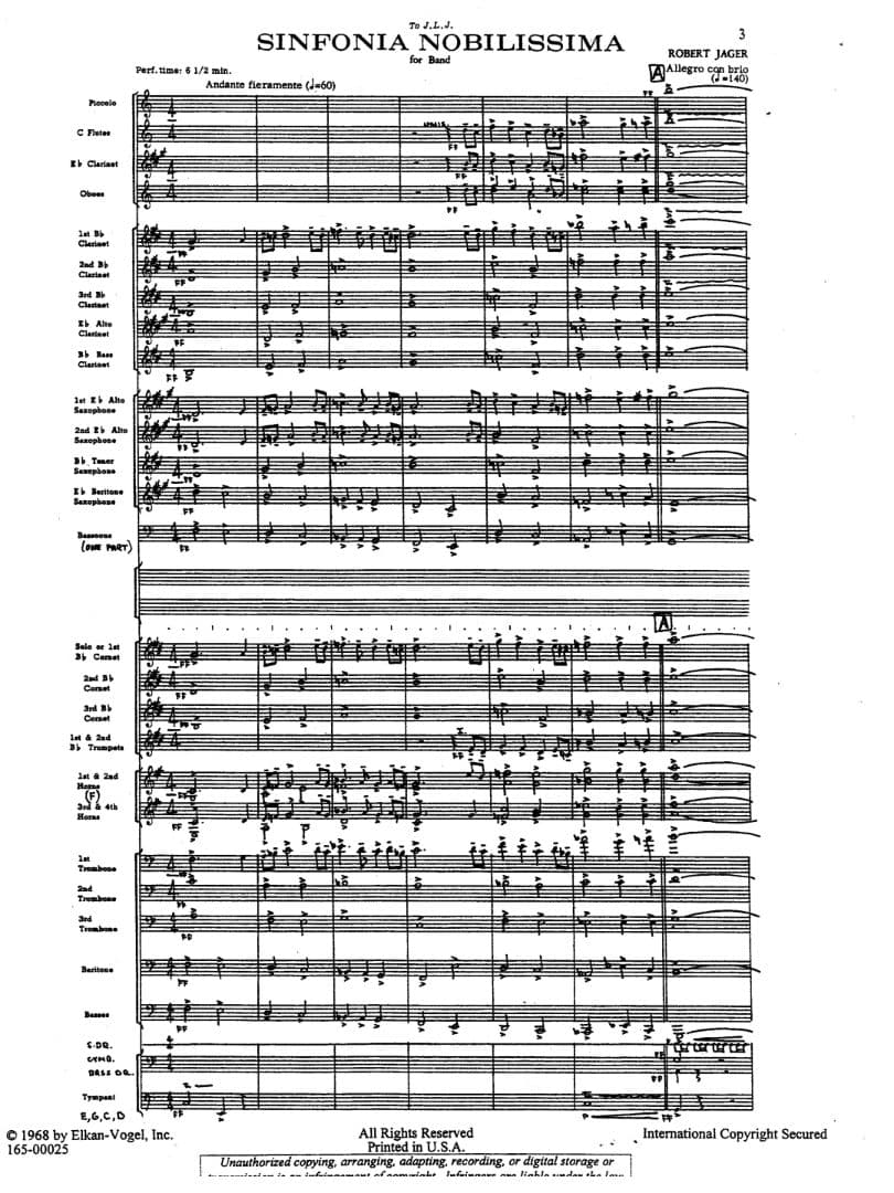 値下げ【吹奏楽・楽譜】シンフォニア・ノビリッシマ（スコア・パート譜セット）