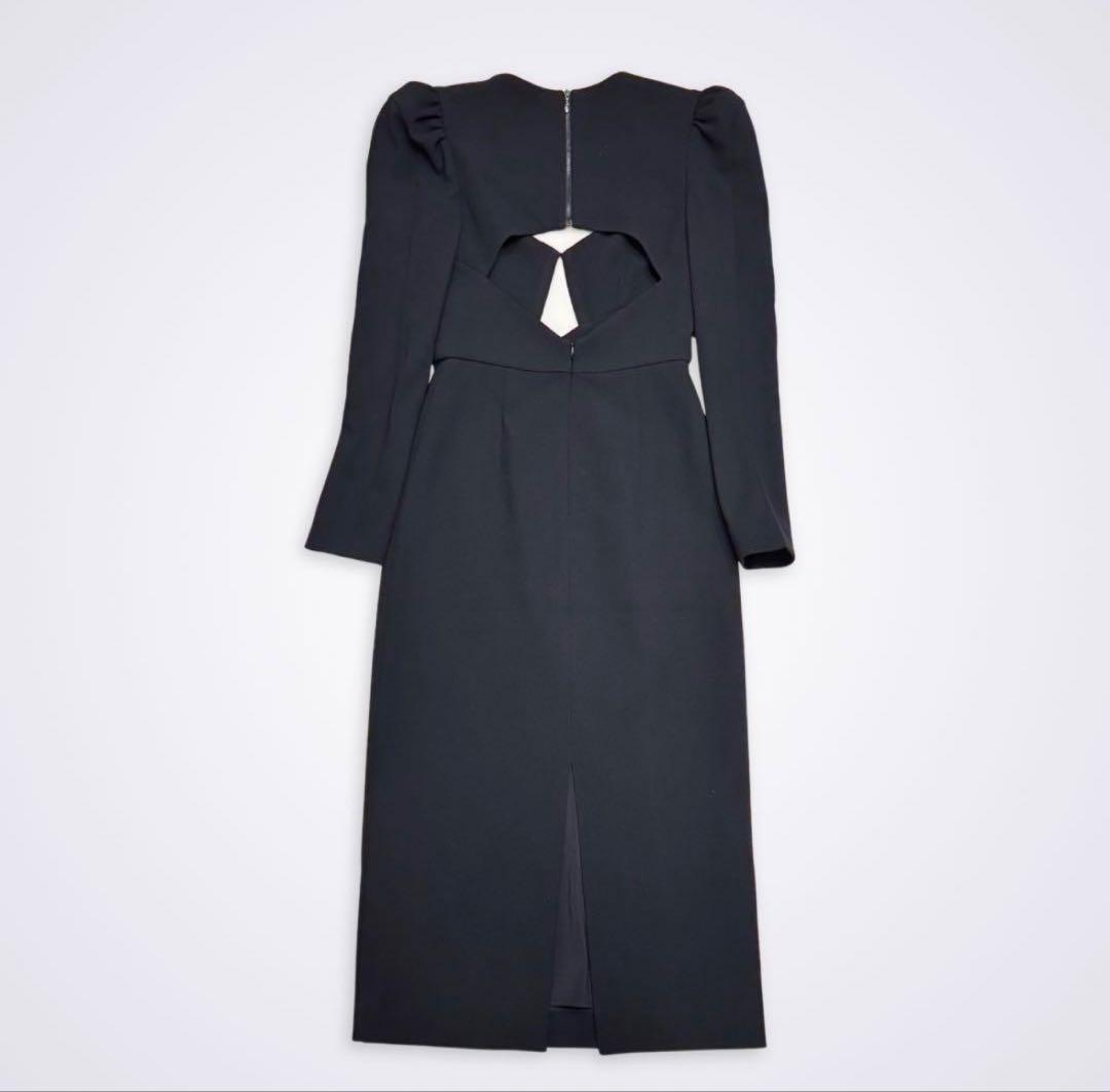 REBECCA VALLANCE カットアウトブラックドレス - メルカリ