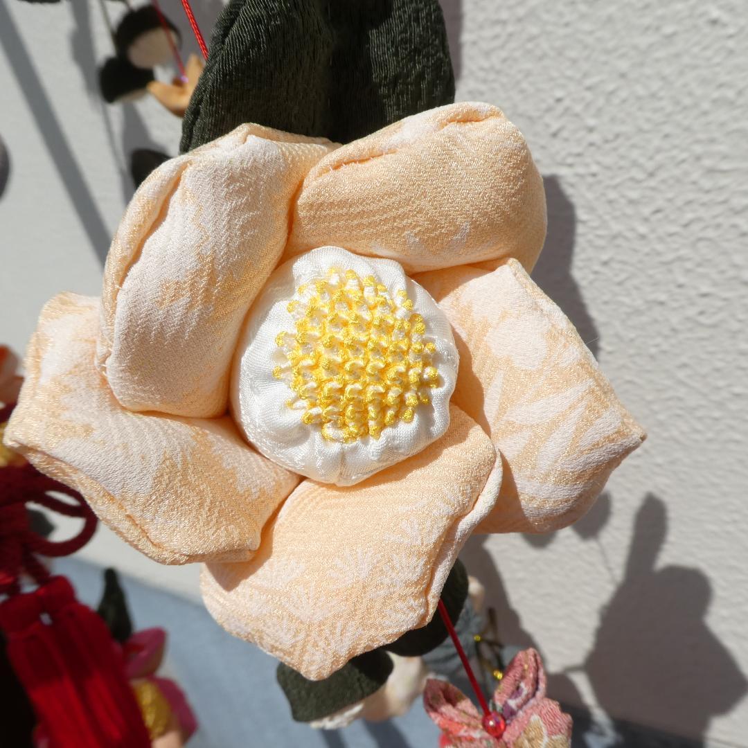 古布　正絹　吊るし雛　錦紗縮緬　疋田模様　麻の葉　くくり花　さげもん　鬼しぼ