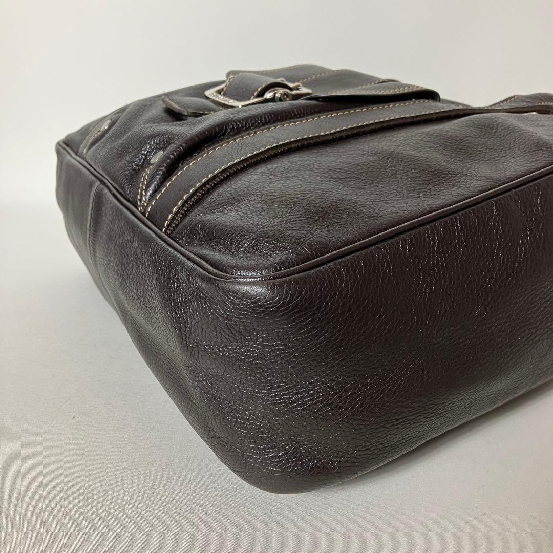 2512-30｜美品｜ロンシャン ハンドバッグ レザー ダークブラウン