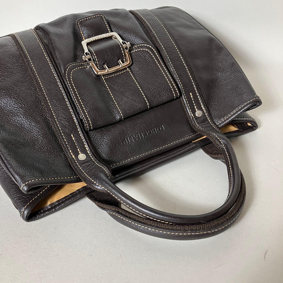 2512-30｜美品｜ロンシャン ハンドバッグ レザー ダークブラウン