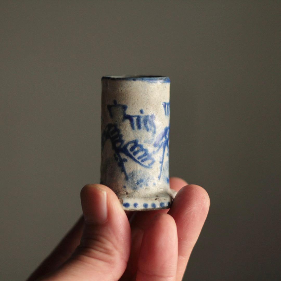 京阿蘭陀 筒盃 酒器 古美術 古道具 アンティーク