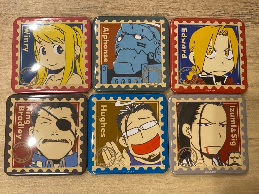鋼の錬金術師 ハガレン トレーディングスクエア缶バッジ セット - メルカリ